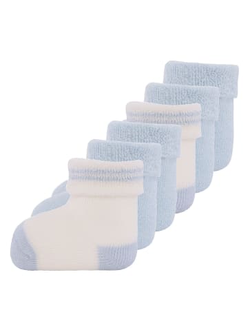 ewers 6er-Set Newborn Socken 6er-Set Uni in bleu/bleu/latte