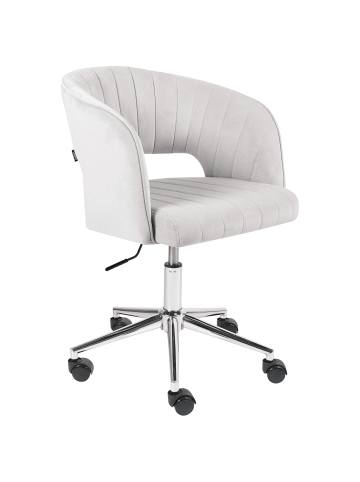 Beliani Bürostuhl KATONAH in Grau/Schwarz/Silber - (W) 57 x (H) 78 x (L) 57 cm