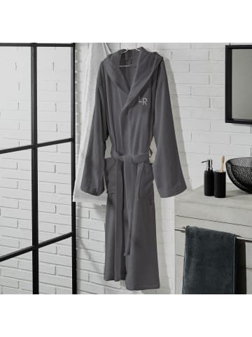 REDBEST Frottier Unisex-Bademantel mit Kapuze Chicago in anthrazit