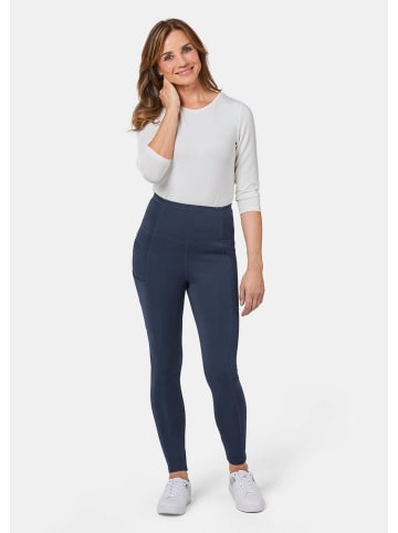 GOLDNER Kurzgröße:  Figurformende Leggings mit Shaping-Effekt in marine