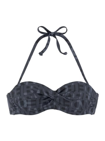 ELBSAND Bügel-Bandeau-Bikini-Top in schwarz