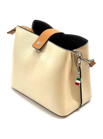 Florence Florence Schultertasche Leder beige, natur ca. 25cm
