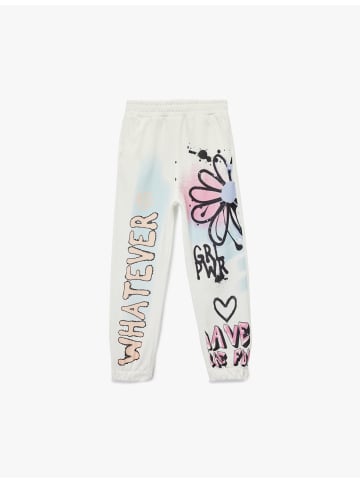 KOTON SWEAT BOTTOMS in Ekru