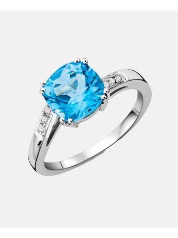 Diamant L'éternel Ring aus 375 Weißgold mit Diamant mit Topas