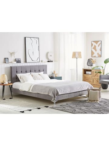 Beliani 2-tlg Doppelbett AMBERT in Grau