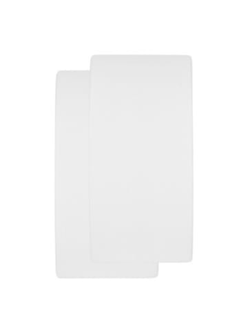 Meyco 2er-Pack Molton Stretch-Spannbetttücher 60x120 cm in Weiß