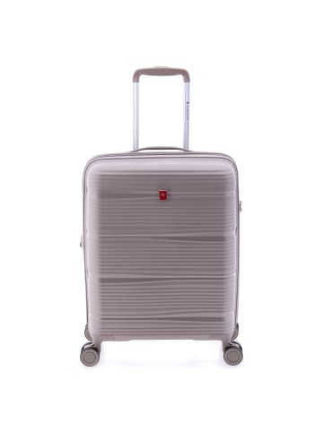 Gladiator 0800 4 Rollen Trolley 55 cm mit Dehnfalte beige