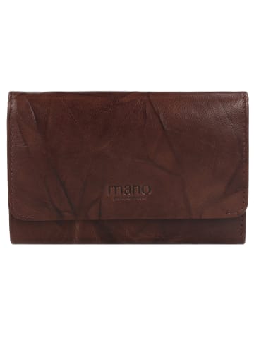 mano Donna Aurona Geldbörse RFID Leder 14,5 cm dunkelbraun