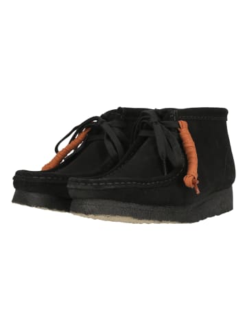 Clarks Schnürschuhe Wallabee Boot. Black Sde in 1219 Black Sde
