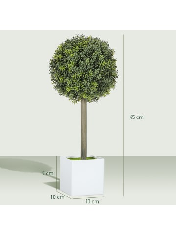 HOMCOM Kunstpflanze-10L x 10B x 45H cm-Grün