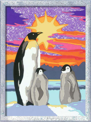 Ravensburger Ravensburger CreArt, Malen nach Zahlen Kinder - Pinguinliebe in bunt