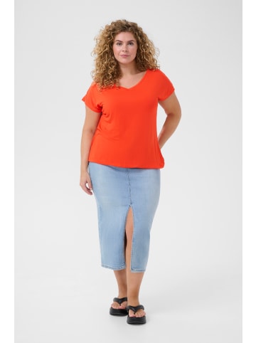 KAFFE curve T-shirt KCjena Loose fit in Grenadine