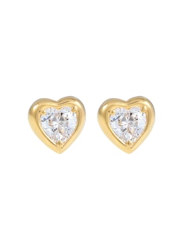 Elli Ohrringe 925 Sterling Silber Herz in Gold