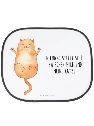 Mr. & Mrs. Panda Sonnenblende Auto Katze Umarmen mit Spruch in Weiß