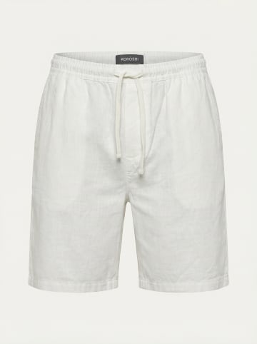 KOROSHI Herren jogging shorts in weiß