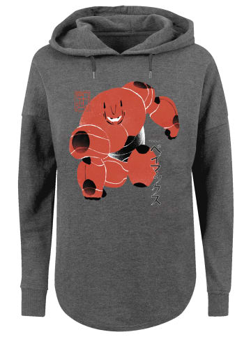 F4NT4STIC Oversized Hoodie Big Hero 6 Baymax Suite Pose in charcoal