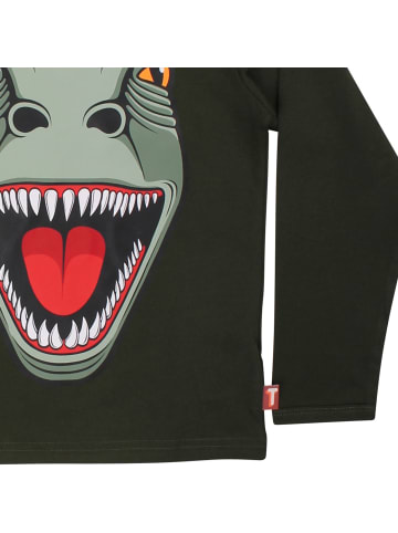 Danefae Langarmshirt T-Rex Dino in Grün