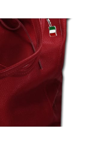Florence Florence Shopper, Schultertasche Leder rot ca. 28cm