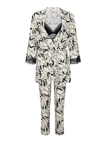Goldenbay Sleepwear-Set Gown, Bralet & Pants Petunia in Black