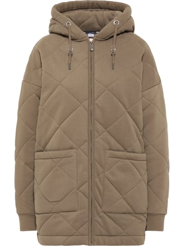 DreiMaster Damen Quilted Sweatmantel in Militäroliv