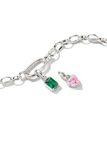 Thomas Sabo Charm-Anhänger Herz Geburtsstein Januar Connect in silber, pink