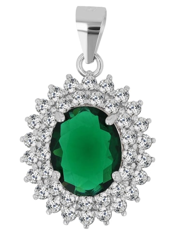 Adeliás Damen Anhänger aus 925 Silber mit Zirkonia in silber