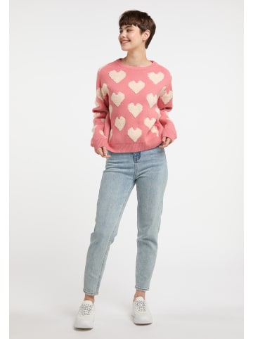 myMo Damen Strickpullover in Pfirsich