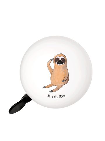 Mr. & Mrs. Panda Fahrrad Klingel Faultier Vogel ohne Spruch in Weiß