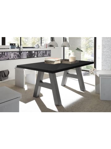 58 aufm Kessel ESSTISCH ausziehbar Elia 3 160 x 90 x 75 Esszimmertisch Graphit/Schwarzstahl