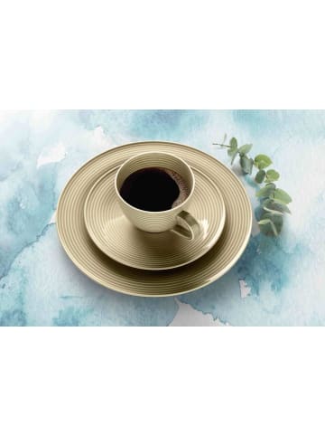 Seltmann Weiden 6er Set Henkelbecher mit Untertassen Beat Color Glaze 350 ml in Sandbeige