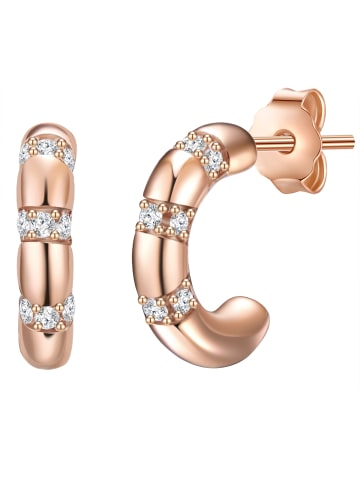 Lulu & Jane Ohrringe aus Messing Zirkonia in roségold