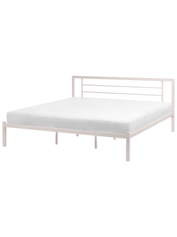 Beliani 2-tlg Doppelbett CUSSET in Beige