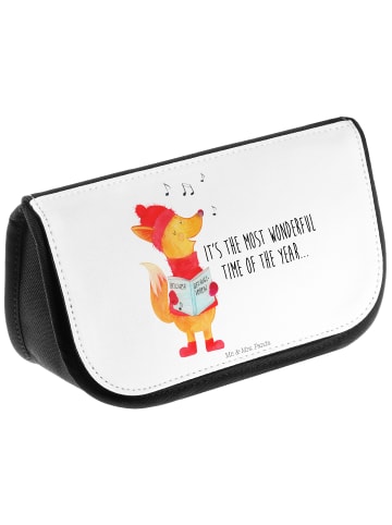 Mr. & Mrs. Panda Kosmetiktasche Fuchs Sänger mit Spruch in Weiß