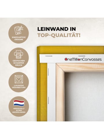 OnlyWow Leinwand Bilder Gelb