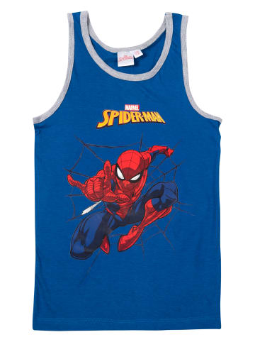 Spiderman 2er Pack Marvel Spider-Man Unterhemd Tank Top Hemdchen in blau/grau