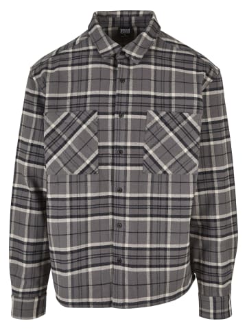 Urban Classics Long Sleeve Shirt in grey/black