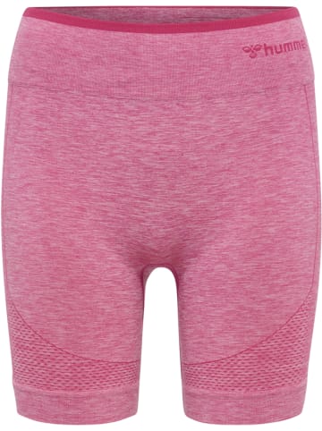 Hummel Enge Shorts Hmlmt Una Seamless Mid Waist Shorts in AZALEA PINK MELANGE