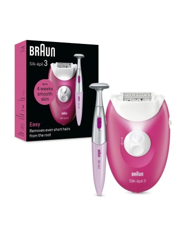 Braun Epilierer Rasierer 3-202 Silk-épil 3 in Pink
