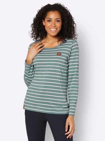 WITT WEIDEN Ringelshirt in jade-ecru-gestreift