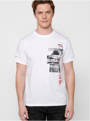 KOROSHI Kurzarm T-Shirt in weiß