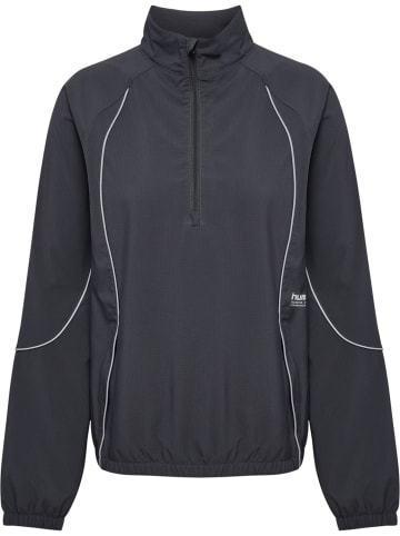 Hummel Trainingsjacke "Pulse Woven W Half Zip" in Grau