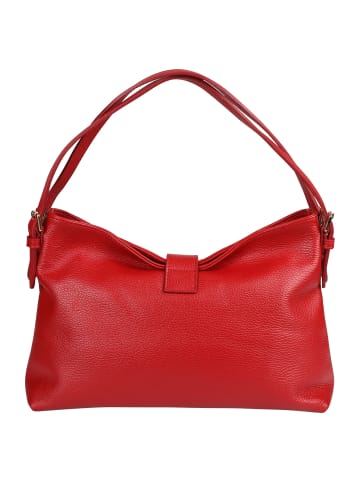 Florence Leder Schultertasche Florence Tasche dunkelrot ca. 37cm