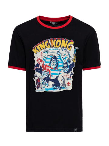 King Kerosin King Kerosin Ringer T-Shirt Paris in schwarz