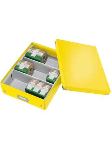 Leitz Organisationsbox Click & Store Wow Mittel Graukarton gelb