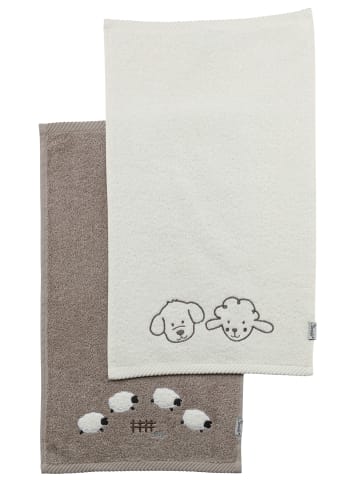 Sterntaler Kinderhandtuch 2er-Pack BAUERNHOF in sand
