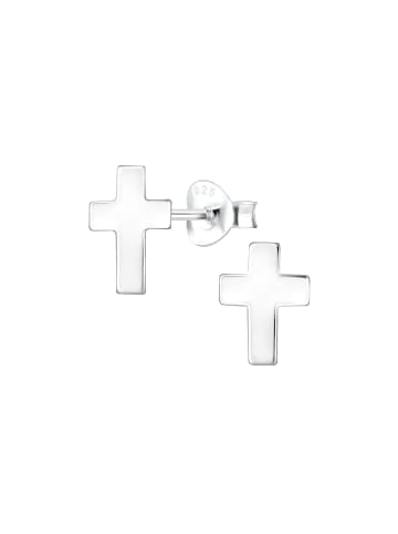 Alexander York Ohrringe, Ohrstecker KREUZ in 925 Sterling Silber, 2-tlg. in silver