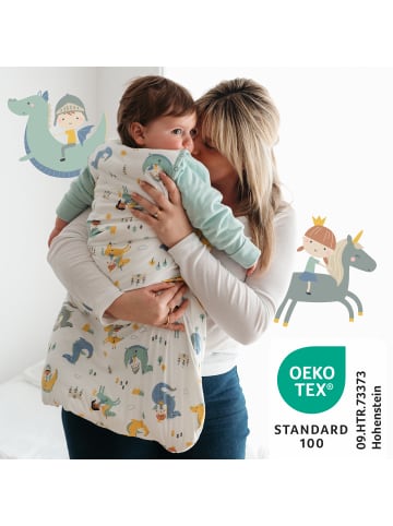 Schlummersack Babyschlafsack, 1.0 TOG in Weiß-Blau