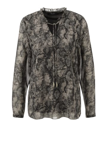 Aniston CASUAL Schlupfbluse in hellbeige-dunkelbeige-braun-anthrazit-goldfarben