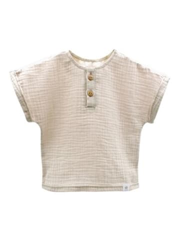 MaxiMo Musselin-T-Shirt in Beige