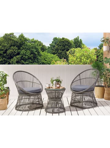 Beliani 5-tlg Bistro Set MESYNA in Beige/Grau